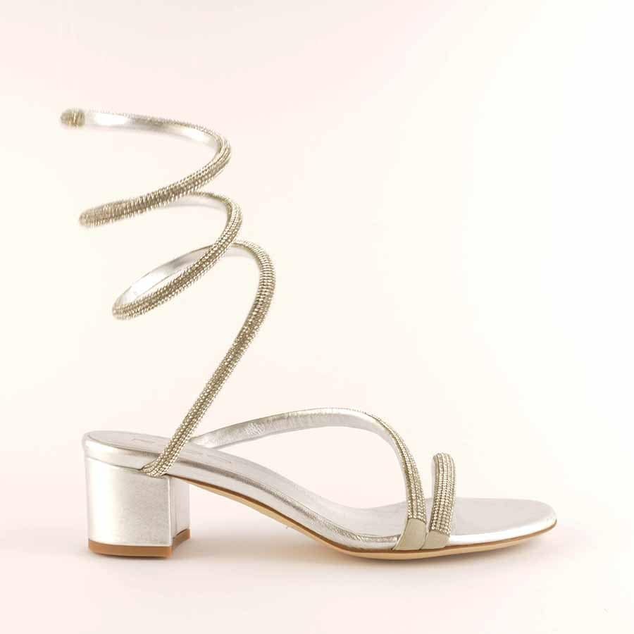 Rago collection Cleopatra sandal with silver rhinestones