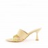 Giampaolo Viozzi gold marzipan mule sandal