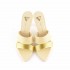 Giampaolo Viozzi gold marzipan mule sandal
