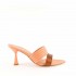 Giampaolo Viozzi peach rust mule sandal