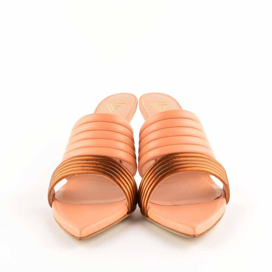 Giampaolo Viozzi sandalo mule peach ruggine