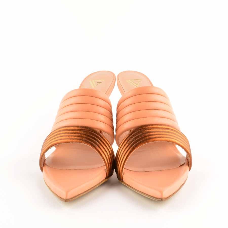 Giampaolo Viozzi sandalo mule peach ruggine