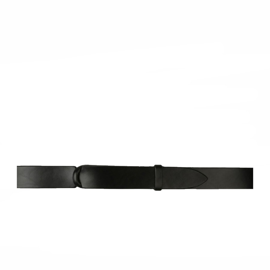 ORCIANI Nobuckle Bull Belt in Leather and Blue