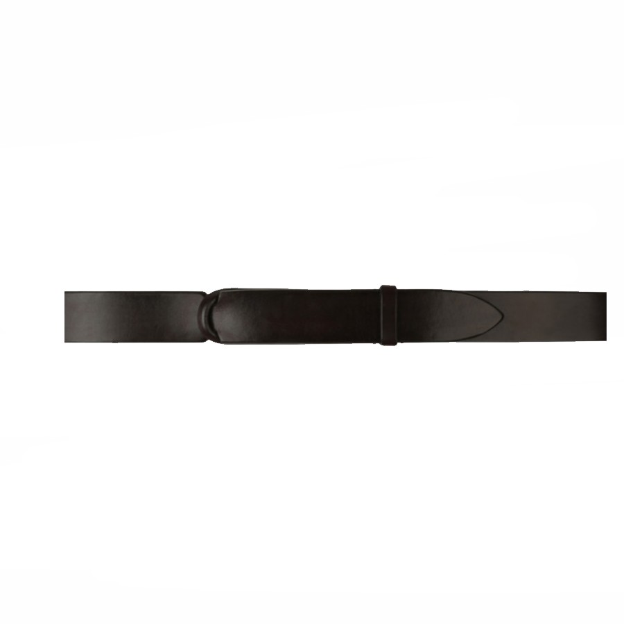 ORCIANI Nobuckle Bull Belt in Leather and brown