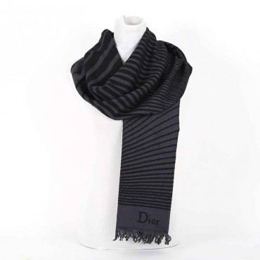Sciarpa Dior misto lana grigio nero sciarpa donna