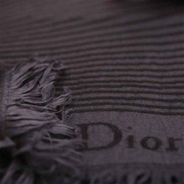 Sciarpa Dior lana grigio nero sciarpa uomo Color Grigio