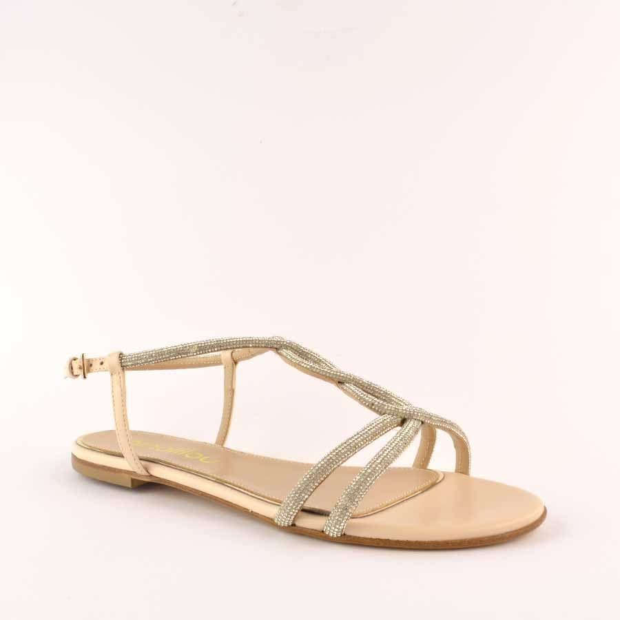 Ninalilou sandalo flat cream Elisa swarovski