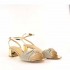Ninalilou platinum mirror sandal with swarovski bow