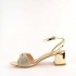 Ninalilou platinum mirror sandal with swarovski bow