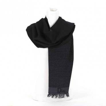 Sciarpa Dior lana intreccio nero grigio sciarpa uomo