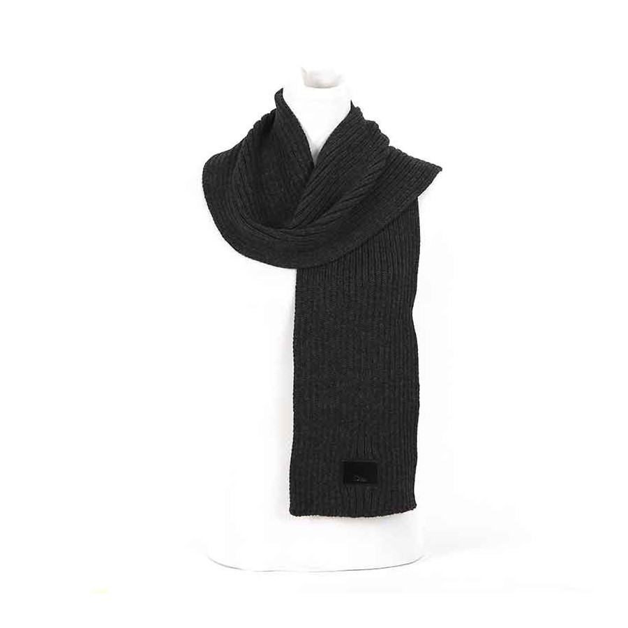 Sciarpa Dior lana a coste grigio scuro sciarpa uomo