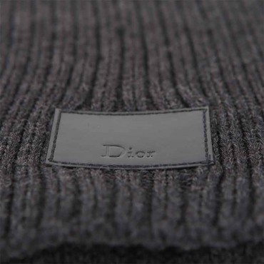 Sciarpa Dior lana a coste grigio scuro sciarpa uomo