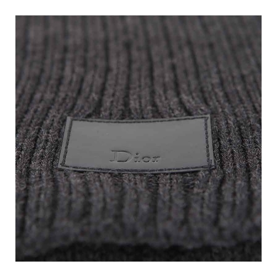 Sciarpa Dior lana a coste grigio scuro sciarpa uomo