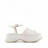 Mou sandalo zeppa Chunky ankle strap off white