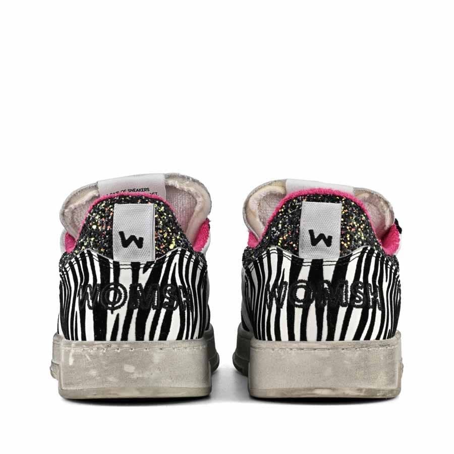 Womsh women's sneaker Hyper white zebra leather