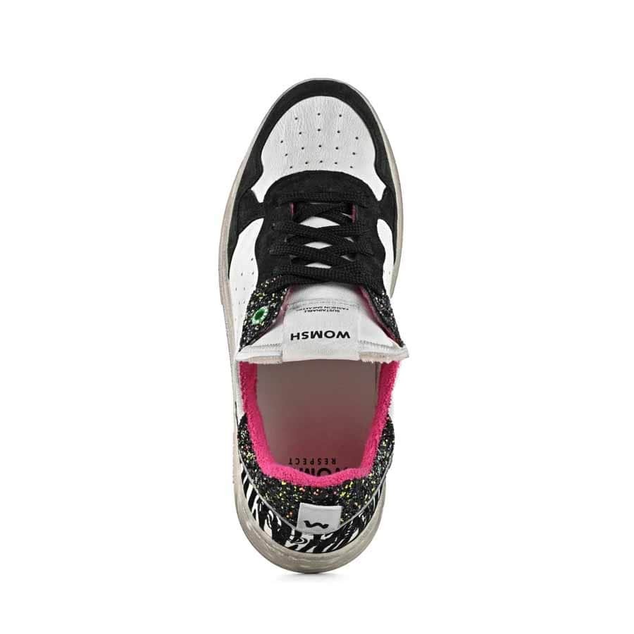 Womsh women's sneaker Hyper white zebra leather