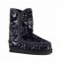 Mou eskimo 24 paillettes sequins iridescent black big logo stud
