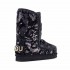 Mou eskimo 24 paillettes sequins iridescent black big logo stud