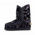 Mou eskimo 24 sequins iridescent black big logo stud