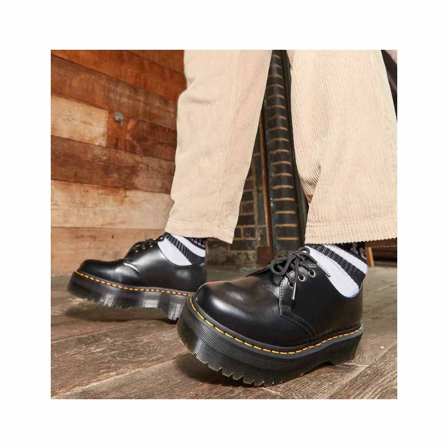 Dr.Martens stringata donna 1461 Quad Smooth black