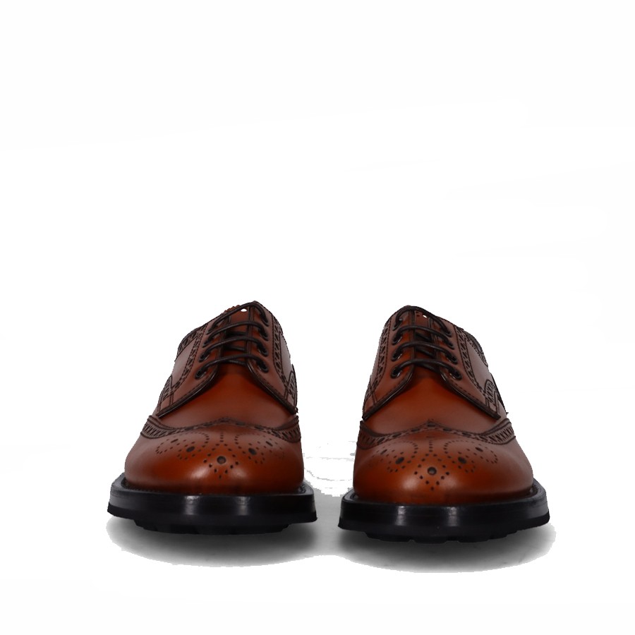 FABI UOMO derby con cuciture in pelle cuoio