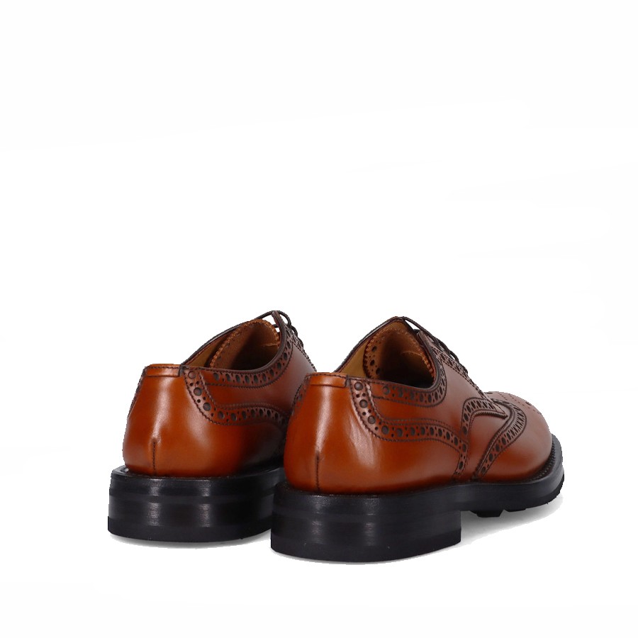 FABI UOMO derby con cuciture in pelle cuoio