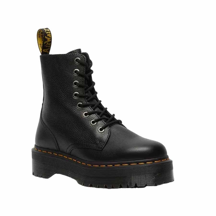 Dr. Martens Jadon III platform military boot in Pisa black leather