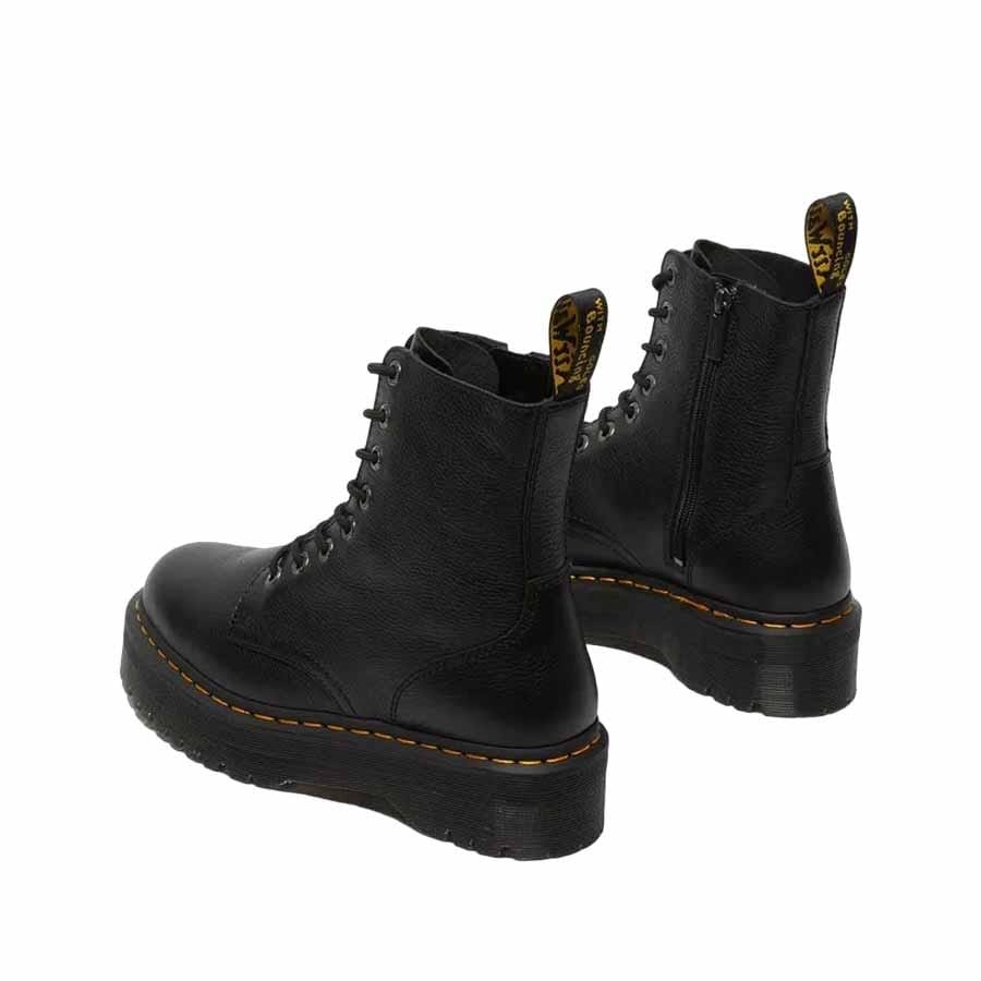 Dr. Martens Jadon III platform military boot in Pisa black leather