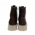 Brown Coconut Print Leather Women's High Boots