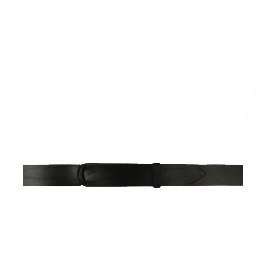 ORCIANI Nobuckle Bull leather and fabric belt