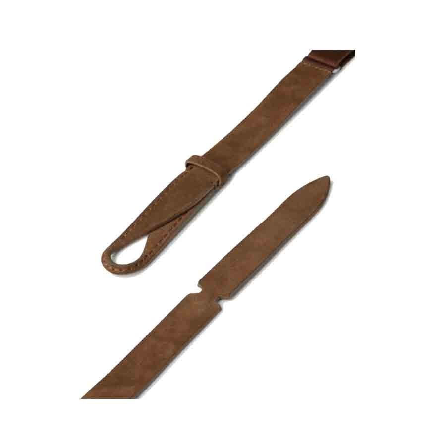 Cintura Orciani Nobuckle Suede in camoscio e tessuto