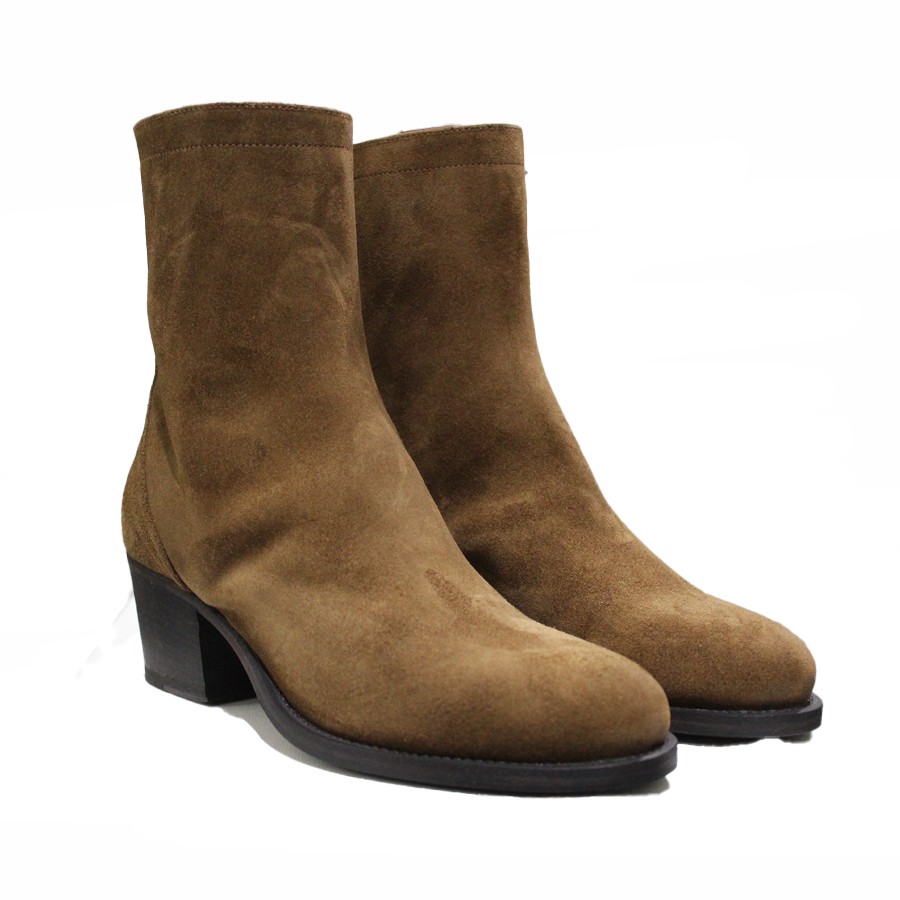 PANTANETTI donna anfibietto con zip e laccio in pelle delavè colore bordeaux