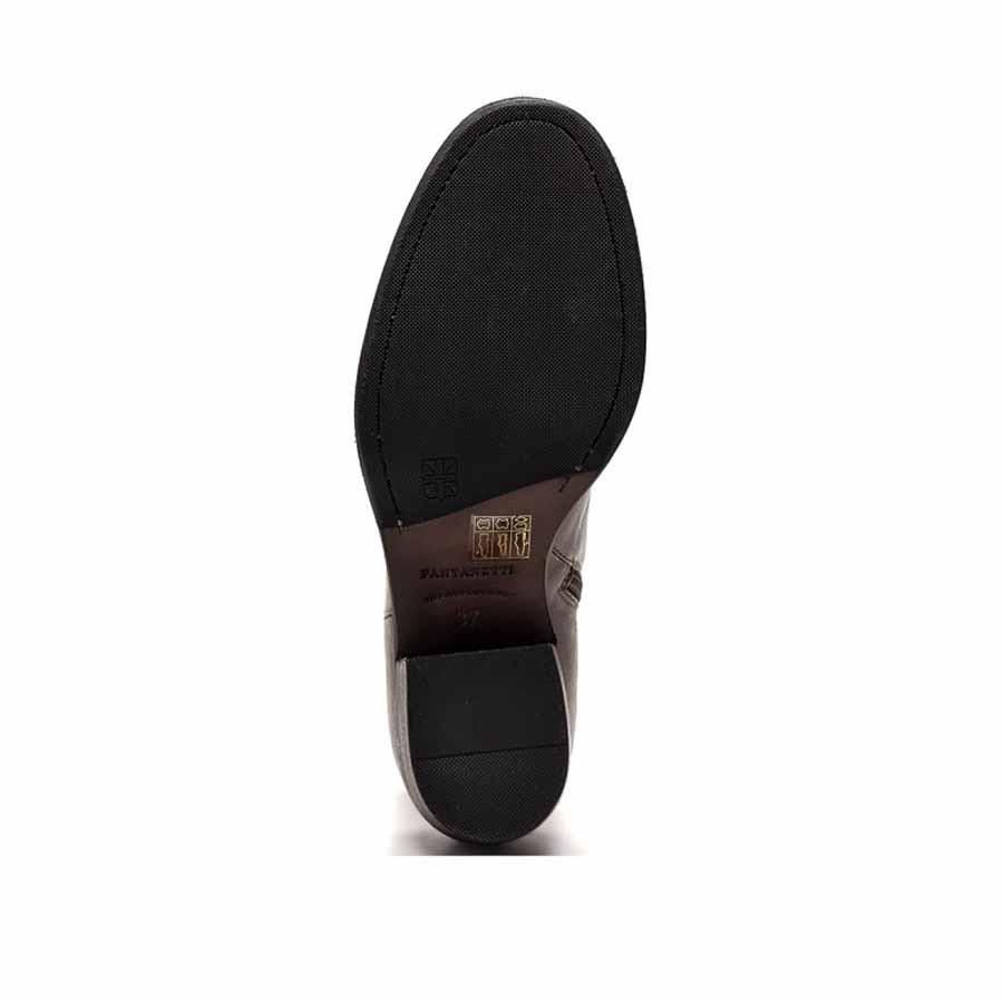 PANTANETTI donna anfibietto con zip e laccio in pelle delavè colore bordeaux
