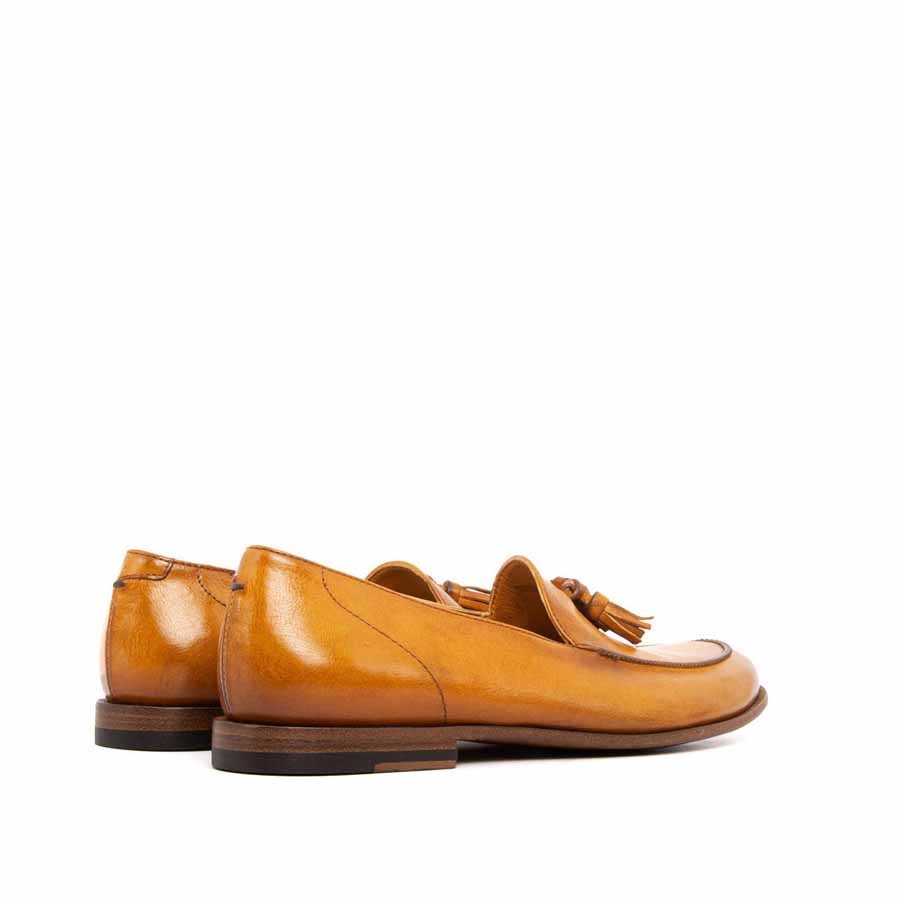 PANTANETTI mocassino donna  con  nappine ocra