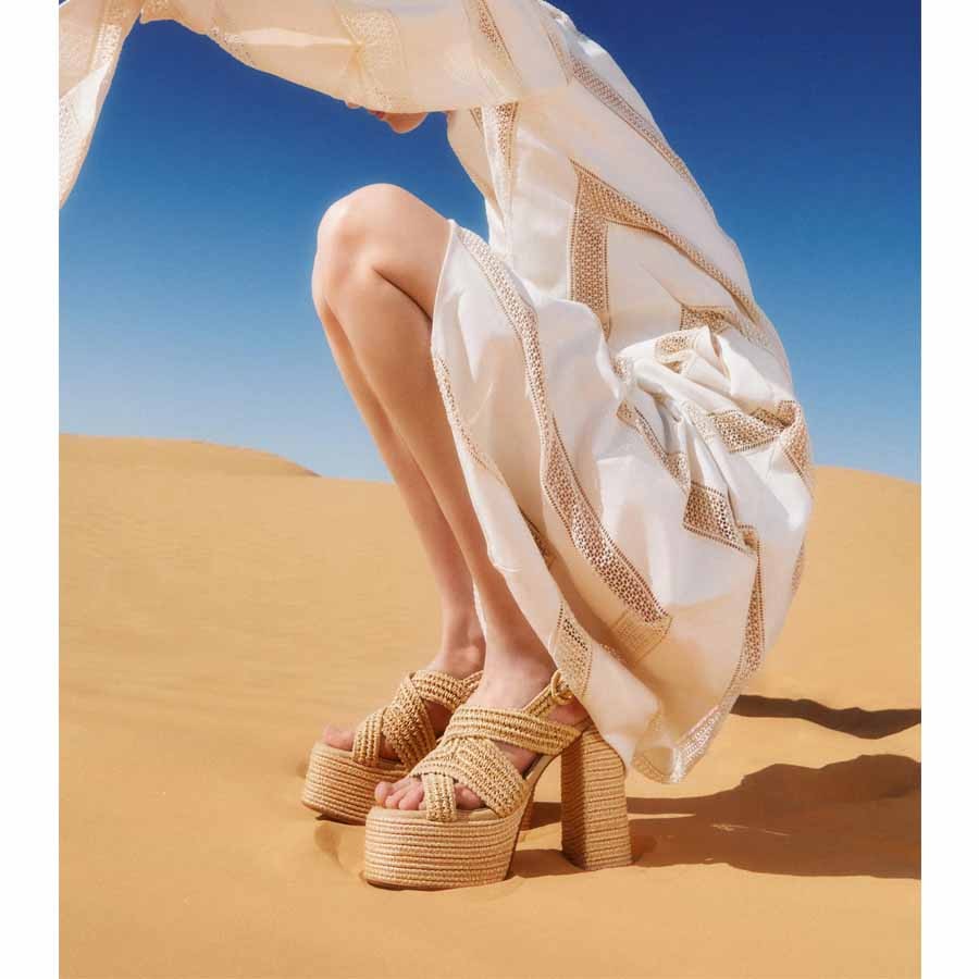 Castañer Fulvia sandal natural raffia
