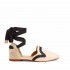Castañer sandalo Goya espadrillas naturale nero