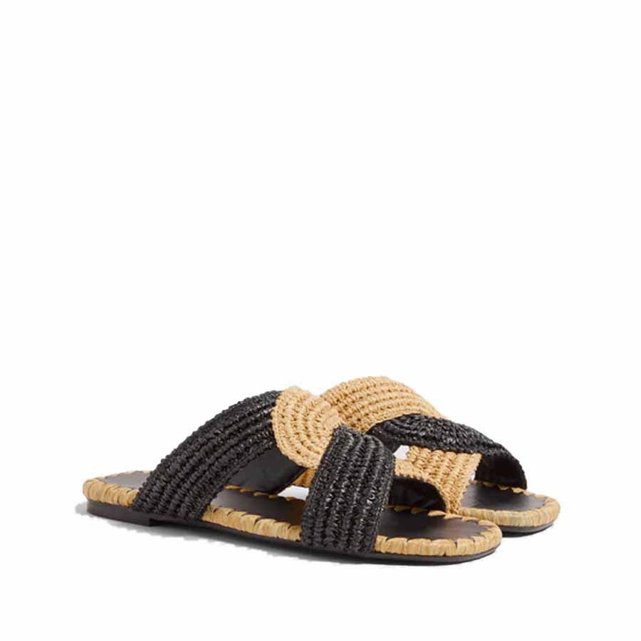Castañer ciabatta flat Prado rafia
