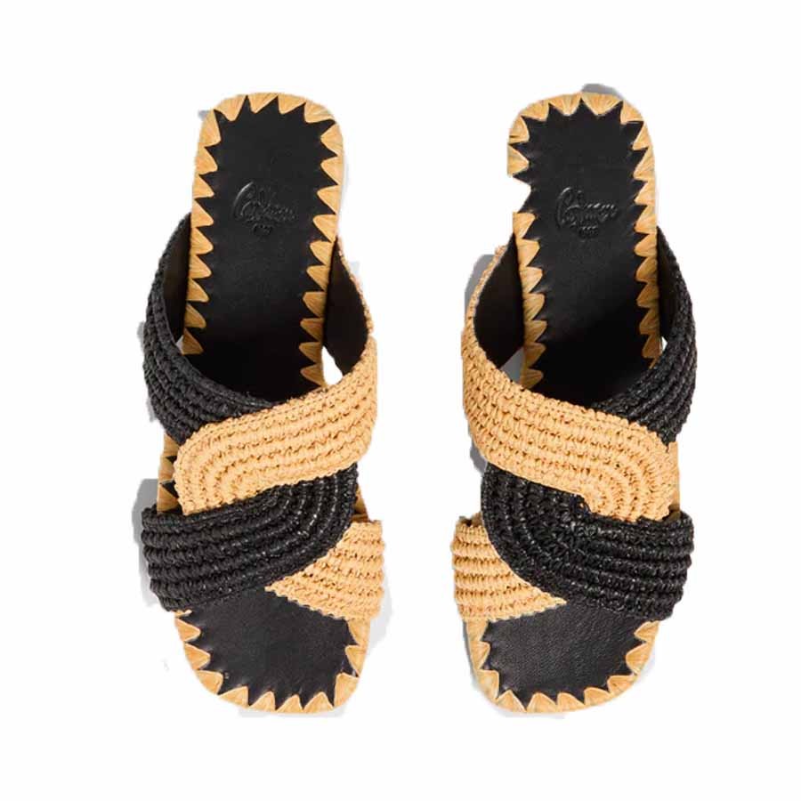 Castañer ciabatta flat Prado rafia