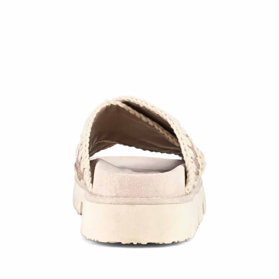 Mou sandalo Criss-cross bio sandal plain microsequins natural