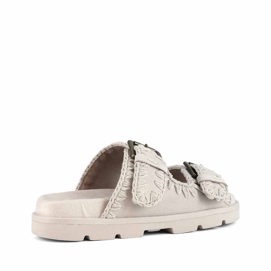 Mou sandalo Low bio sandal two buckles monochrome chalk
