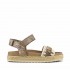 Mou Rope sandal with back strap metallic lizard gold