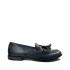 PANTANETTI mocassino donna in pelle con nappine blu