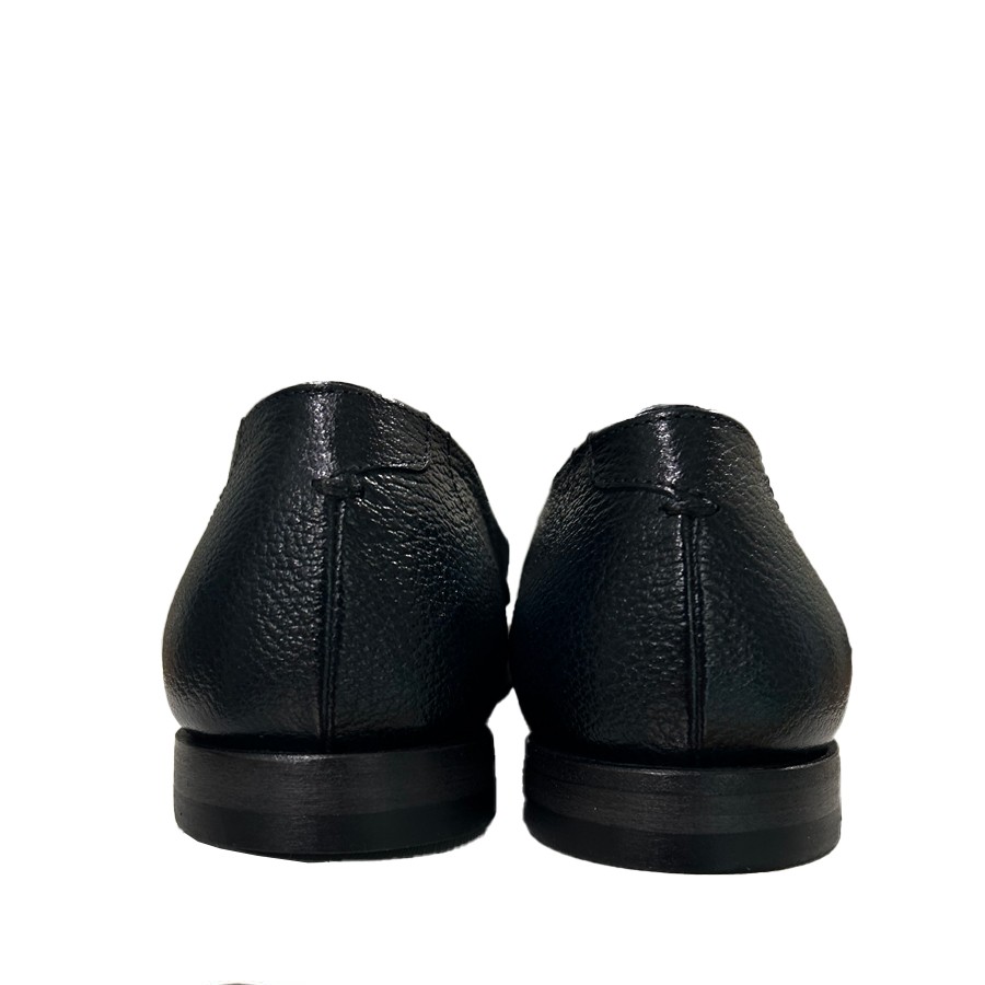 PANTANETTI mocassino donna in pelle con nappine blu