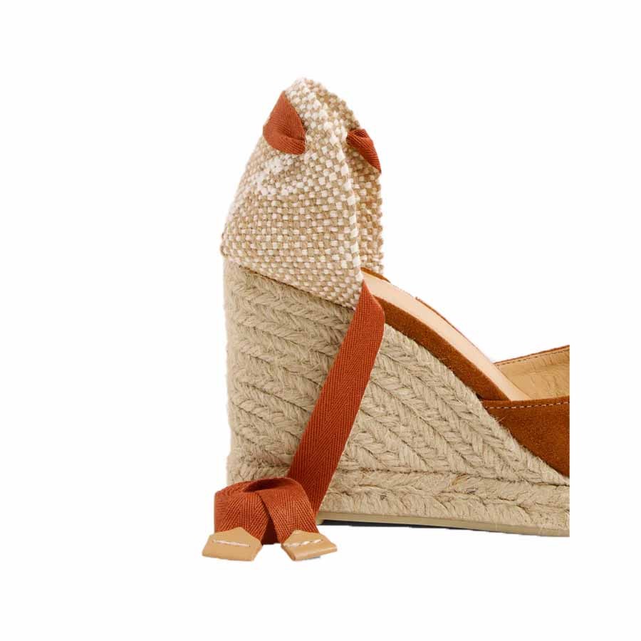Castañer sandalo Cande espadrillas zeppa cuoio