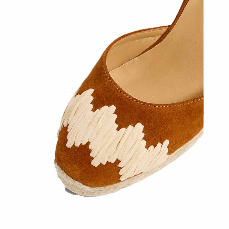 Castañer sandal Cande leather wedge espadrilles