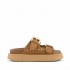 Coral Blue sandalo platform doppia fascia infilature etniche