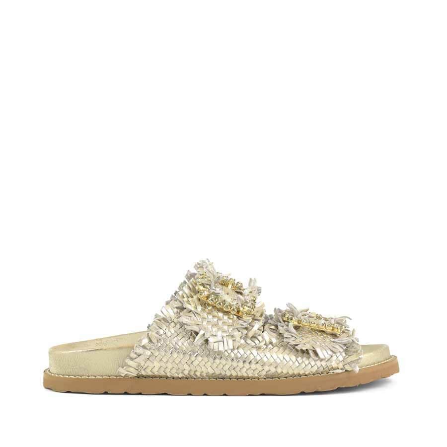 copy of Coral Blue birkenstock slide double jewel band