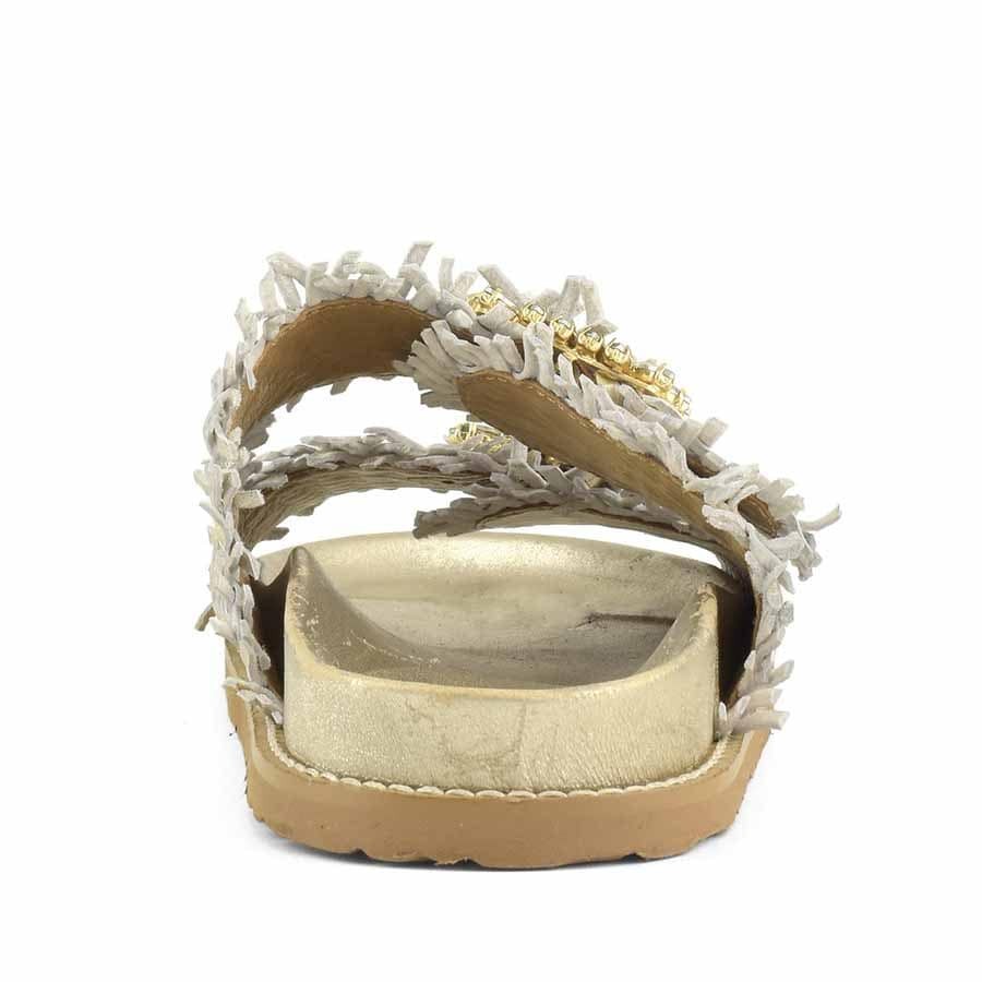 Coral Blue birkenstock slidedoppia fascia gioiello
