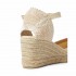 Castañer Chiarita sandal espadrille wedge ivory