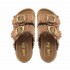 Coral Blue birkenstock slide double jewel band